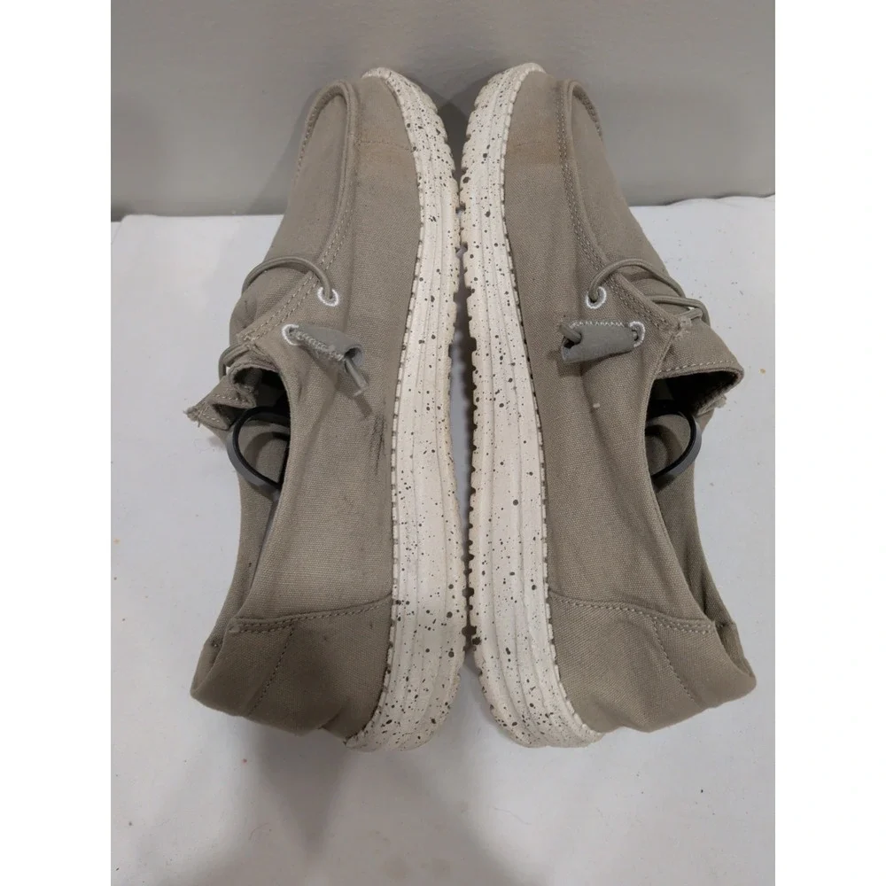Hey Dude Shoes Womens 9 Wendy Casual Comfort Moc Sneakers Flats Grey Fabric